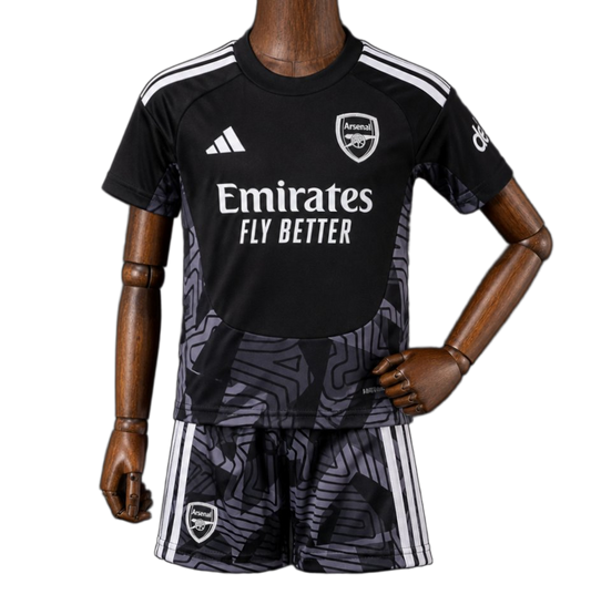 Arsenal 2026/27 Goalkeeper Kids Kit – Black/Grey