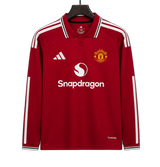 Manchester United 2026/27 Home Jersey – Long Sleeve – White/Red