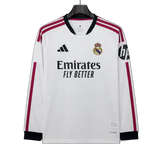 Real Madrid 2026/27 Home Jersey – Long Sleeve – White/Burgundy