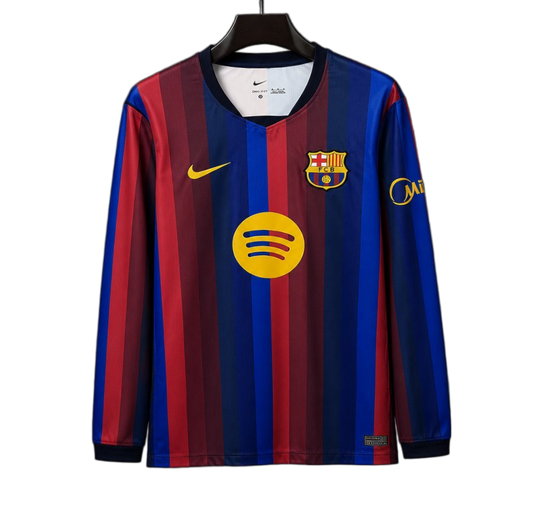 FC Barcelona 2026/27 Home Jersey – Long Sleeve – Red/Blue