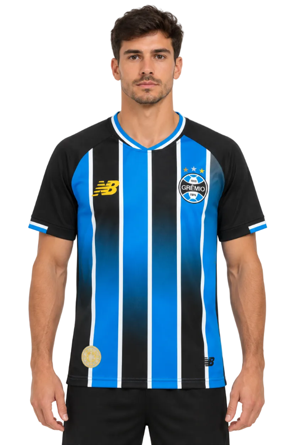 Grêmio 2026/27 Home Jersey – Blue/Black with Crew Neck