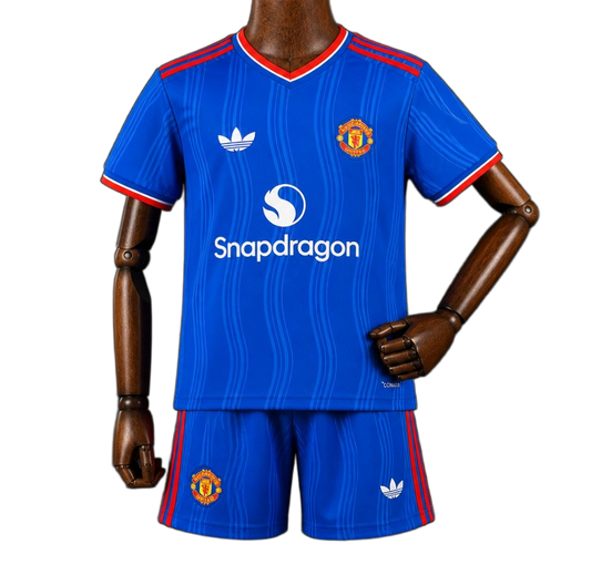 Manchester United 2026/27 Away Kids Kit – Blue