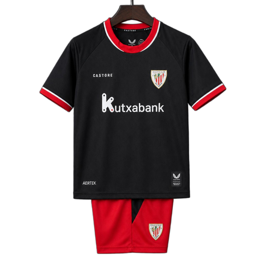 Athletic Bilbao 2026/27 Away Jersey – Kids – Black