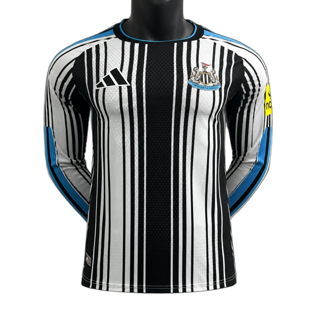 Newcastle United 2026/27 Home Jersey – Player Version – Long Sleeve – Black/White