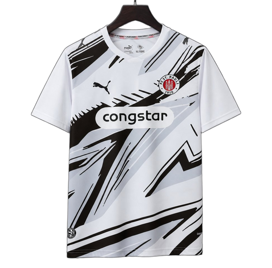 St. Pauli 2026/27 Away Jersey – White/Black – Graphic