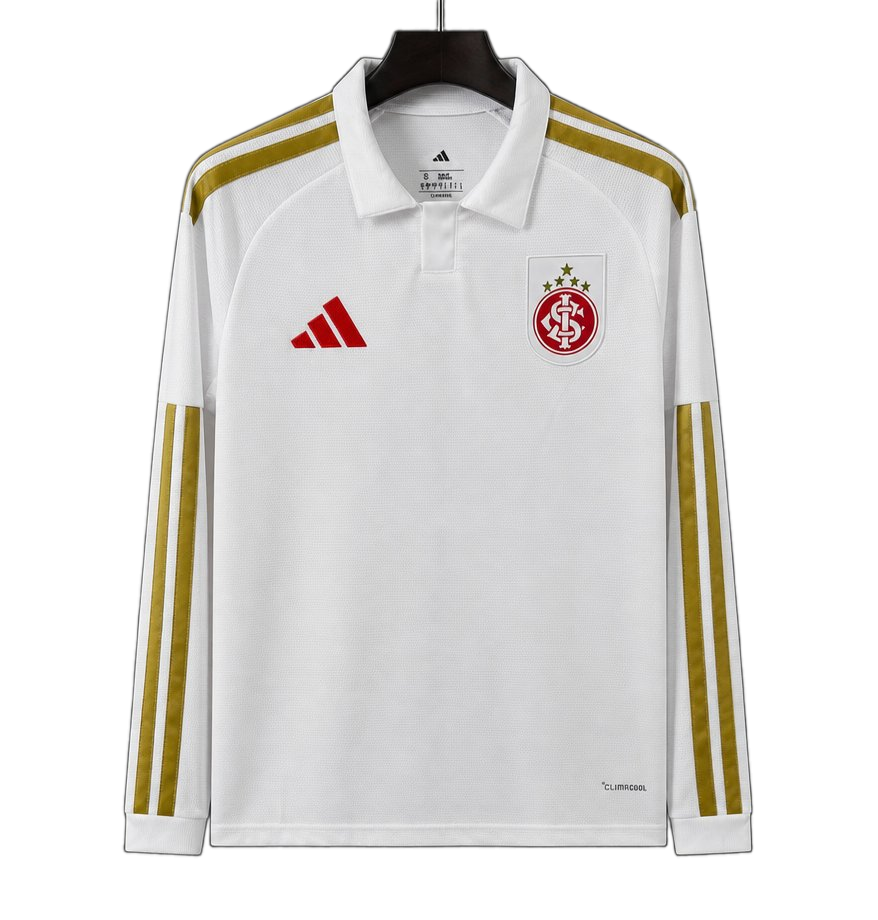 SC Internacional 2026/27 Training Training Top – Long Sleeve – White/Gold