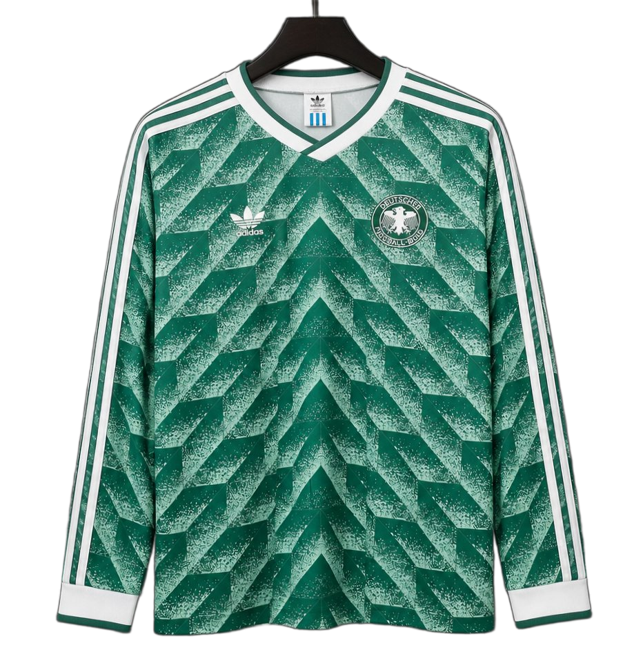 Germany 1990 Away Jersey – Long Sleeve – Retro Version – Green