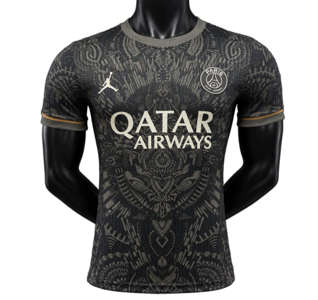 PSG 2026/27 Jersey – Player Version – Special Edition – Black – Tribal Pattern