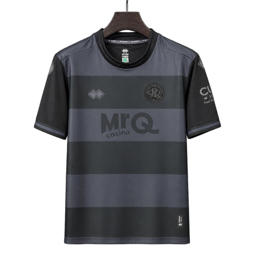 Queens Park Rangers 2026/27 Third Jersey – Black/Grey – Dark Stripes