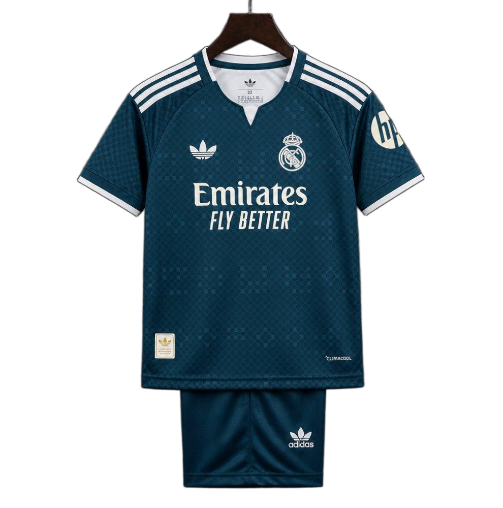 Real Madrid 2026/27 Away Kids Kit – Teal