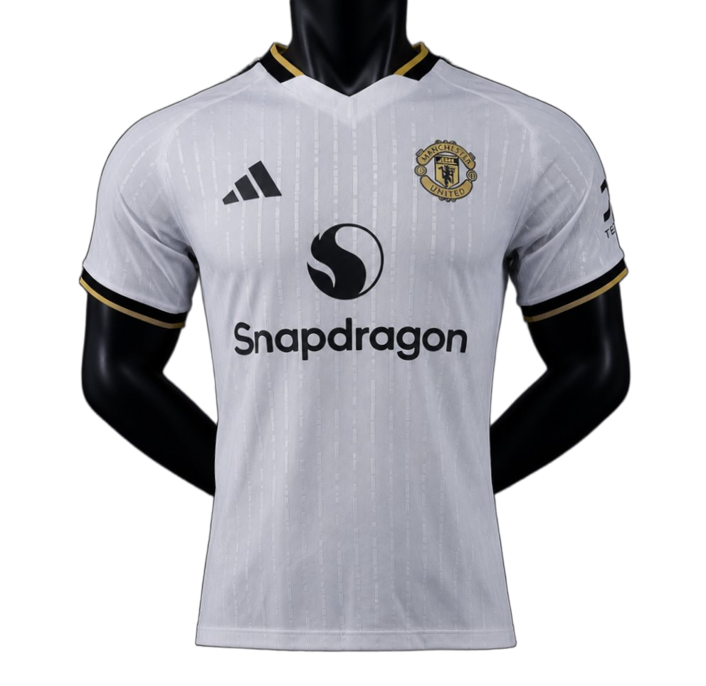 Manchester United 2026/27 Away Jersey – Player Version – White/Gold