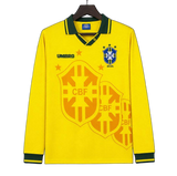 Brazil 1994 Home Jersey – Long Sleeve – Retro Version – Yellow