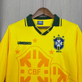 Brazil 1994 Home Jersey – Long Sleeve – Retro Version – Yellow
