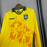 Brazil 1994 Home Jersey – Long Sleeve – Retro Version – Yellow