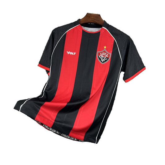 Vitoria 2026/27 Home Jersey – Red/Black Stripes