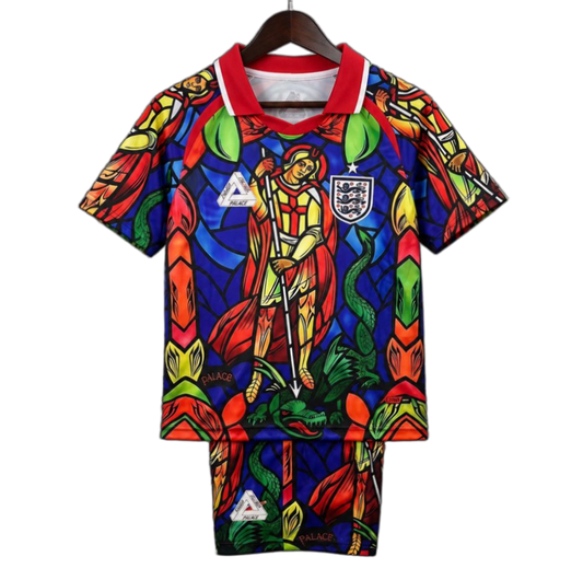 England 2026 Jersey – Kids – Red – X Palace Skateboards St George Dragon Stained Glass