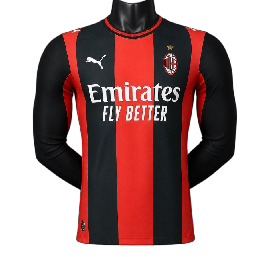 AC Milan 2026/27 Home Jersey – Player Version – Long Sleeve