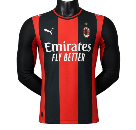 AC Milan 2026/27 Home Jersey – Player Version – Long Sleeve