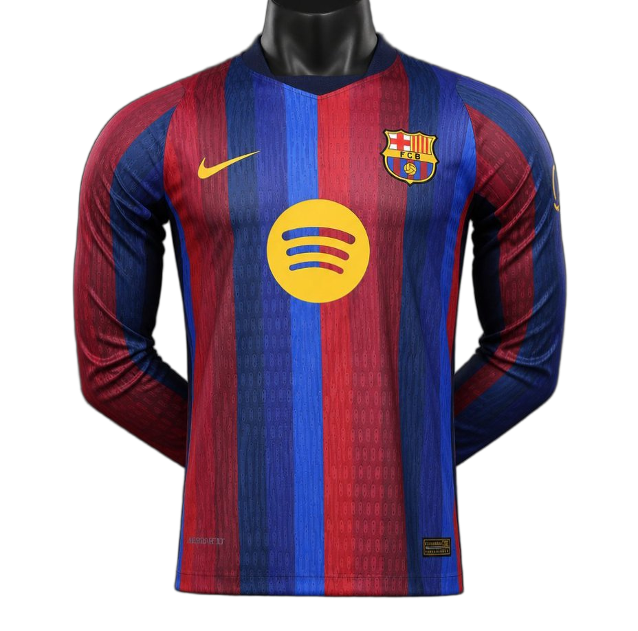 FC Barcelona 2026/27 Home Jersey – Player Version – Long Sleeve