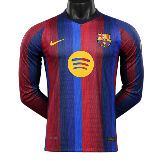 FC Barcelona 2026/27 Home Jersey – Player Version – Long Sleeve
