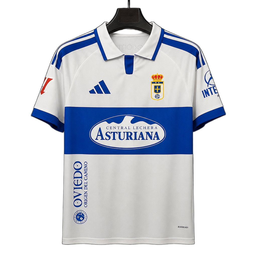 Real Oviedo 2026/27 Away Jersey – White/Blue
