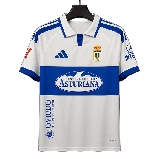 Real Oviedo 2026/27 Away Jersey – White/Blue