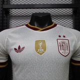 Spain 2026 Away Jersey – Player Version – White – 2 Stars – Champion Patch