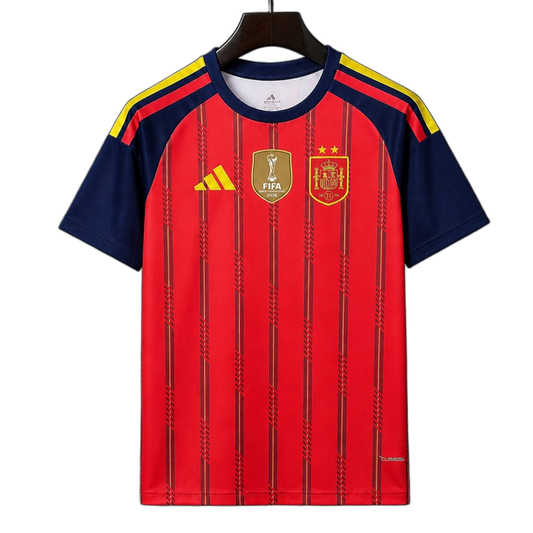 Spain 2026 Home Jersey – 2 Stars – Champion Patch