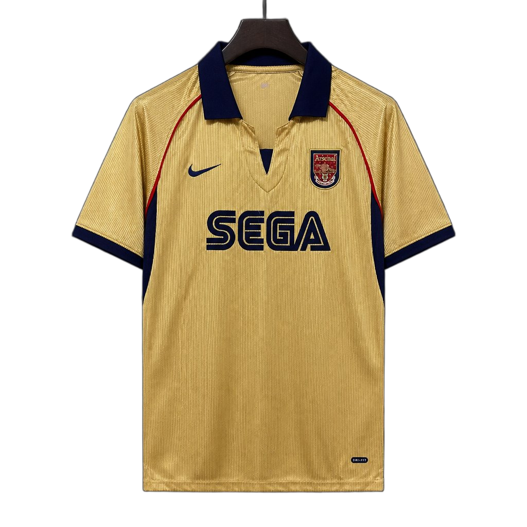 Arsenal 2026/27 Away Jersey – Retro Version – Gold