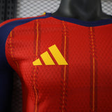 Spain 2026 Home Jersey – Player Version – Long Sleeve – 2 Stars – Champion Patch
