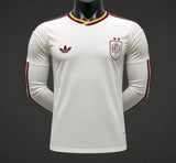 Spain 2026 Away Jersey – Player Version – Long Sleeve – White – 2 Stars – Champion Patch