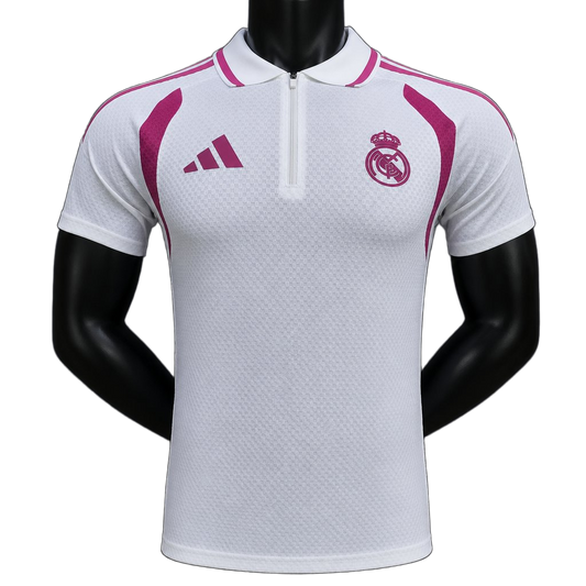 Real Madrid 2026/27 Jersey – White/Pink – Polo