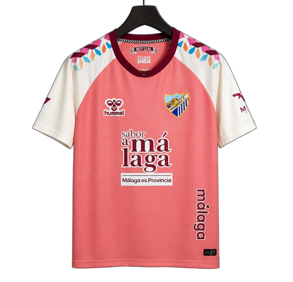 Malaga 2026/27 Away Jersey – White/Pink