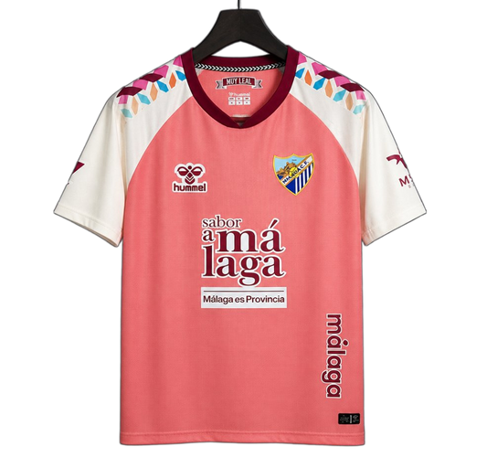 Malaga 2026/27 Away Jersey – White/Pink