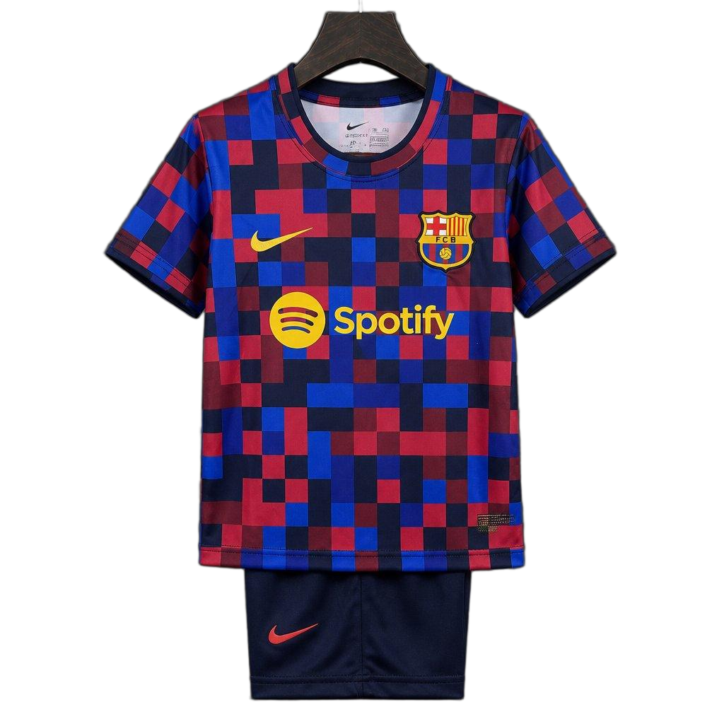FC Barcelona 2026/27 Pre – Match Kids Kit – Player Version