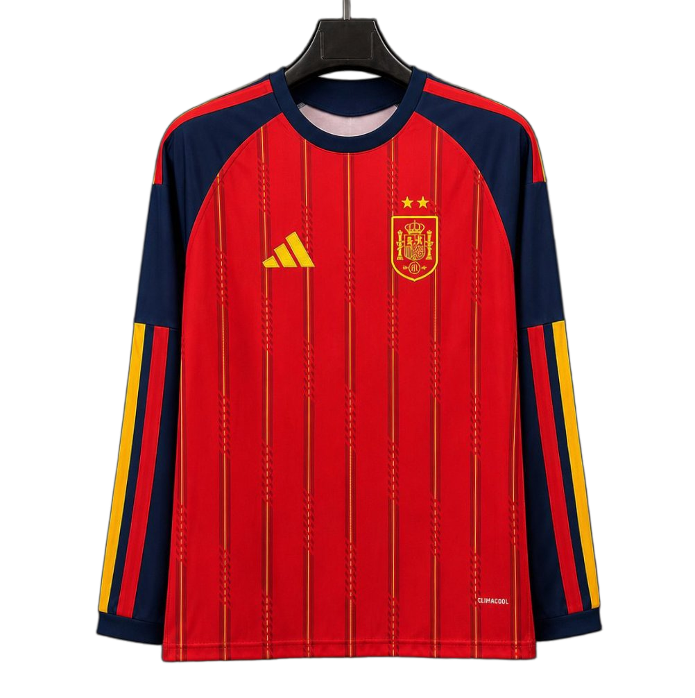 Spain 2026 Home Jersey – Long Sleeve
