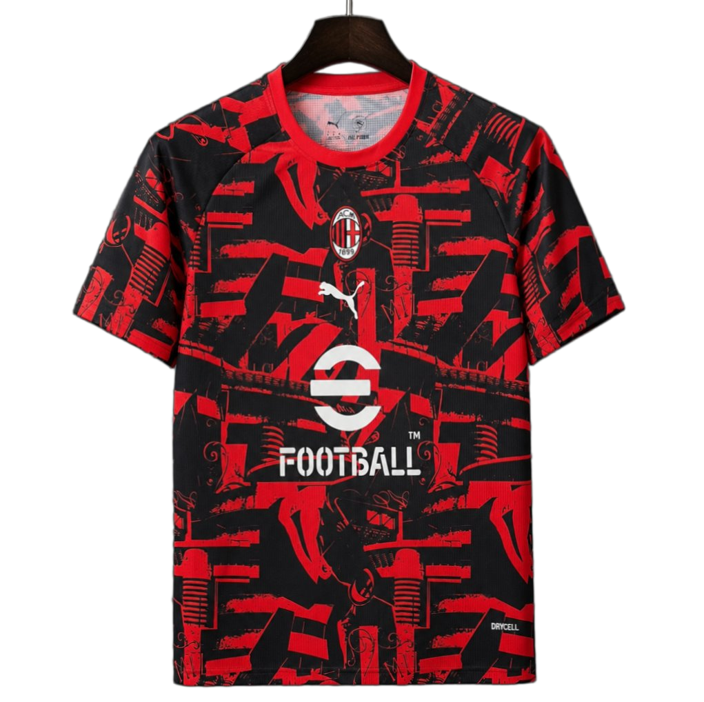 AC Milan 2026/27 Pre – Match Training Top – Player Version – Black/Red