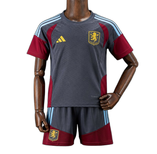 Aston Villa 2026/27 Training Kit – Kids – Grey – Claret