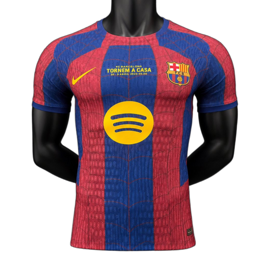 FC Barcelona 2026/27 Jersey – Player Version – X Spider Man Julian Alvarez