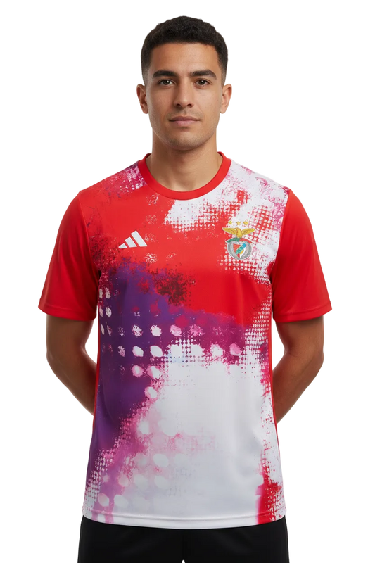 Benfica 2026/27 Pre – Match Training Top – Player Version – White/Red/Purple