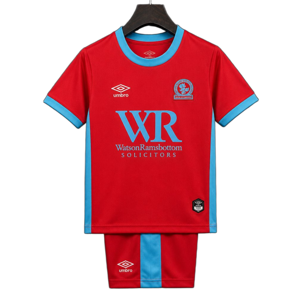 Blackburn Rovers 2026/27 Away Jersey – Kids – Red