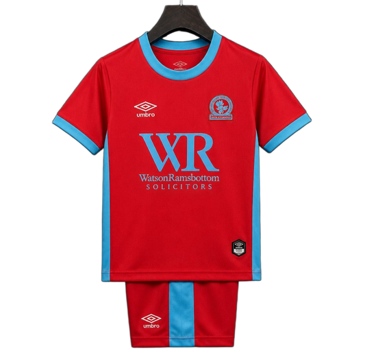 Blackburn Rovers 2026/27 Away Jersey – Kids – Red