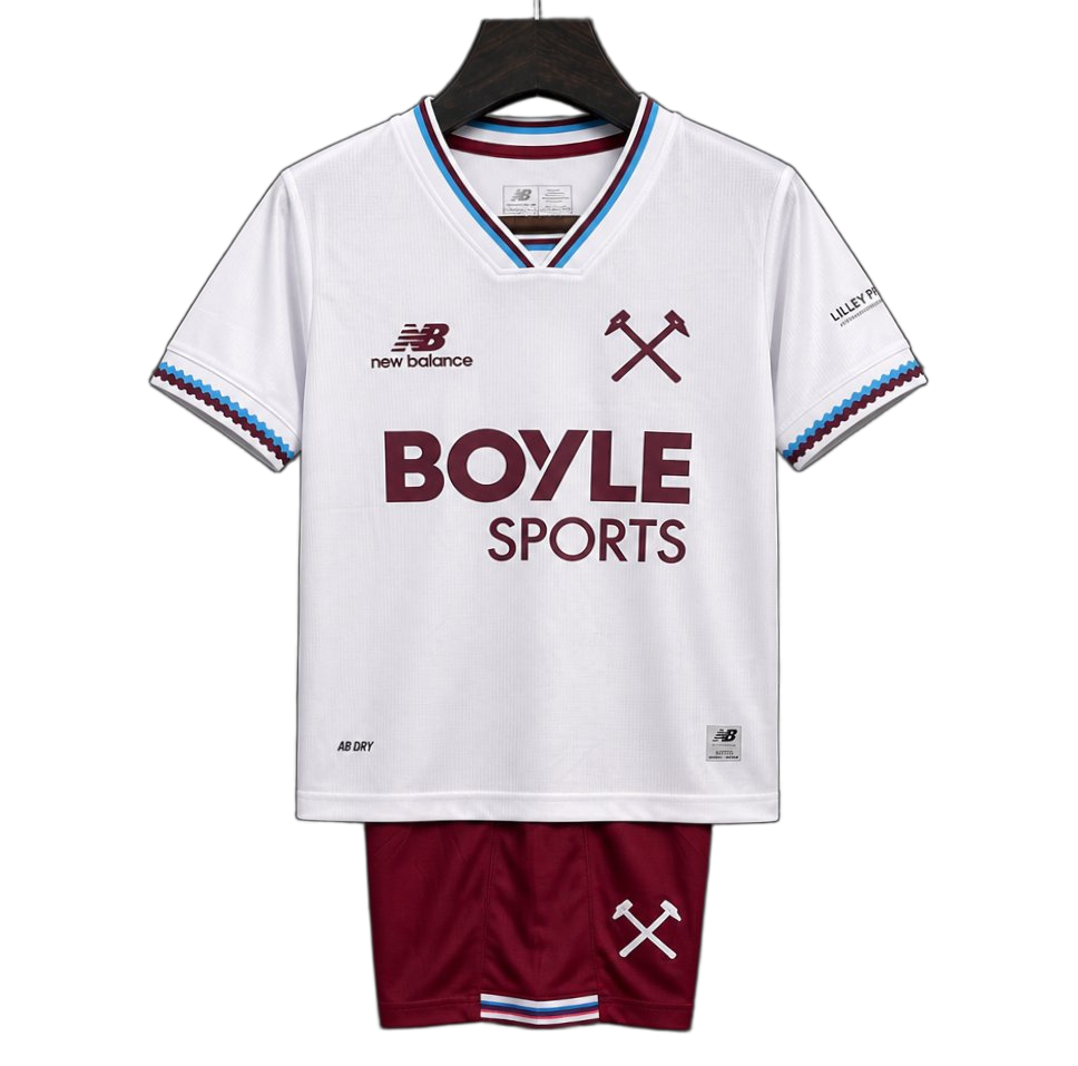 West Ham United 2026/27 Away Jersey – Kids – White
