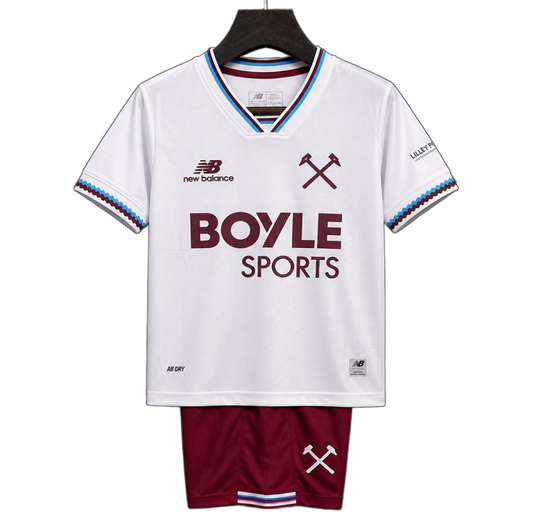 West Ham United 2026/27 Away Jersey – Kids – White