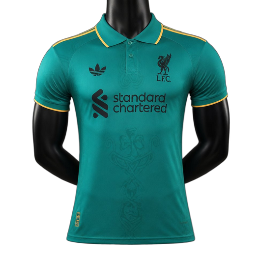 Liverpool 2026/27 Jersey – Player Version – Green/Gold – Trim Casual Retro