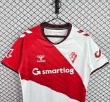 Eibar 2026/27 Home Jersey – White/Red – Diagonal Split