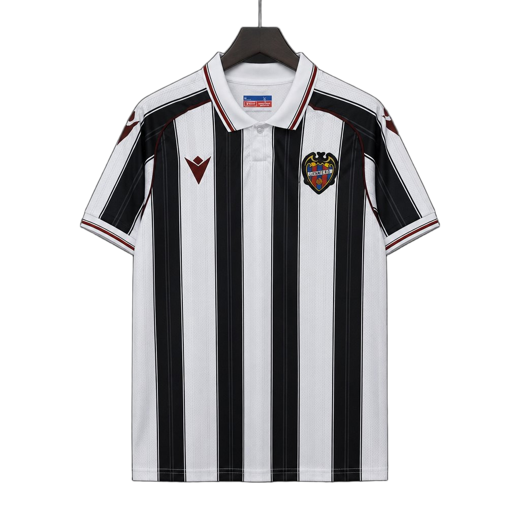 Levante UD 2026/27 Away Jersey – White/Black – Stripes