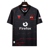 Wrexham 2026/27 Away Jersey – Black/Red – Wave Pattern