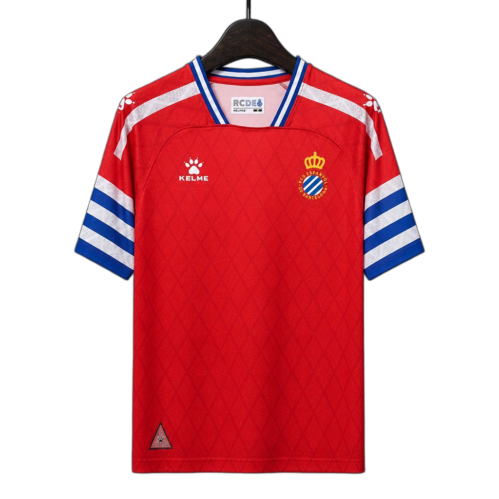 Espanyol 2026/27 Away Jersey – White/Red/Blue – Stripe
