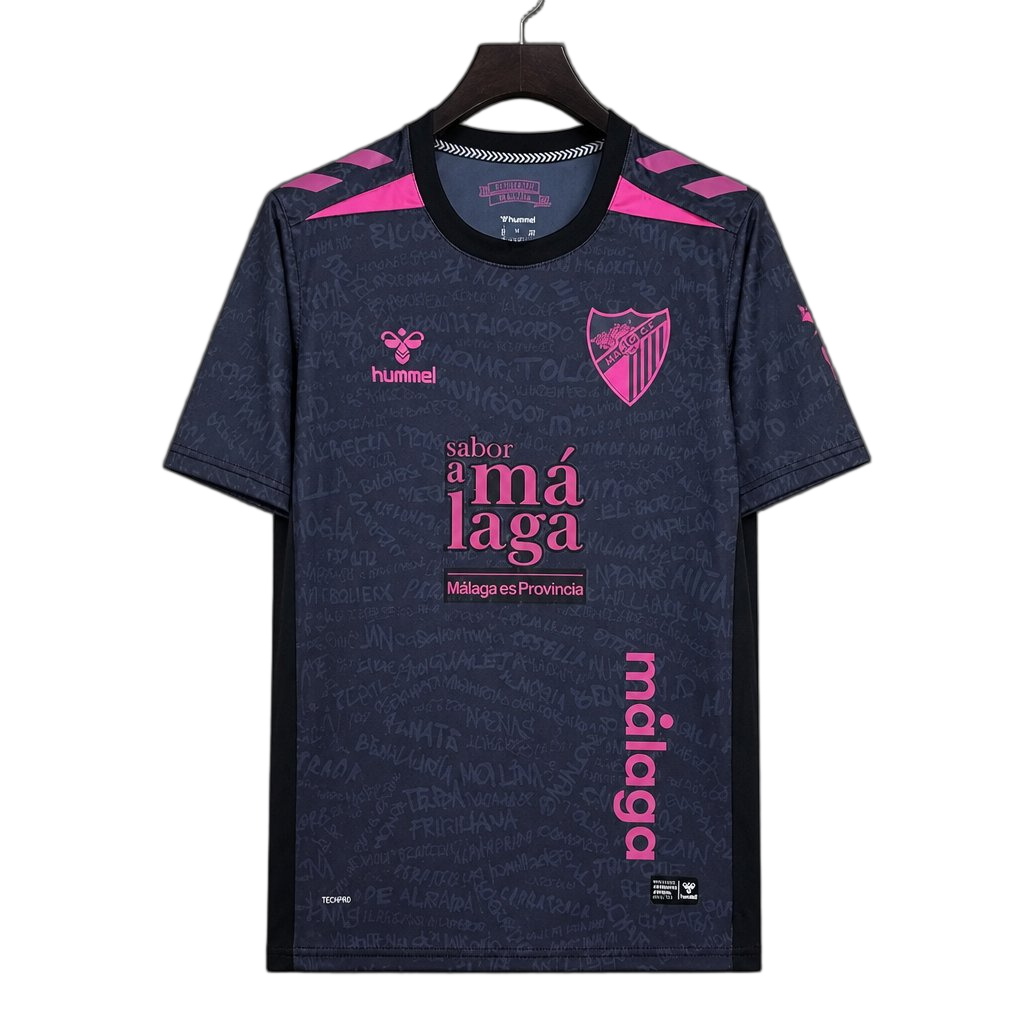 Malaga 2026/27 Third Jersey – Pink/Purple – Text Pattern